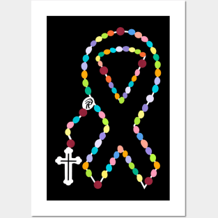 All Cancer Matters Awareness Cross All Ribbons Posters and Art